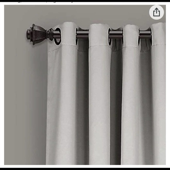 Insulated Grommet blackout curtains 52" x 95" Gray - Picture 2 of 5
